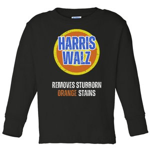 Kamala Walz Detergent Removes Stubborn Orange Stains 2024 Toddler Long Sleeve Shirt