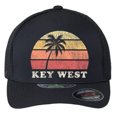 Key West Fl Vintage 70s Retro Flexfit Unipanel Trucker Cap