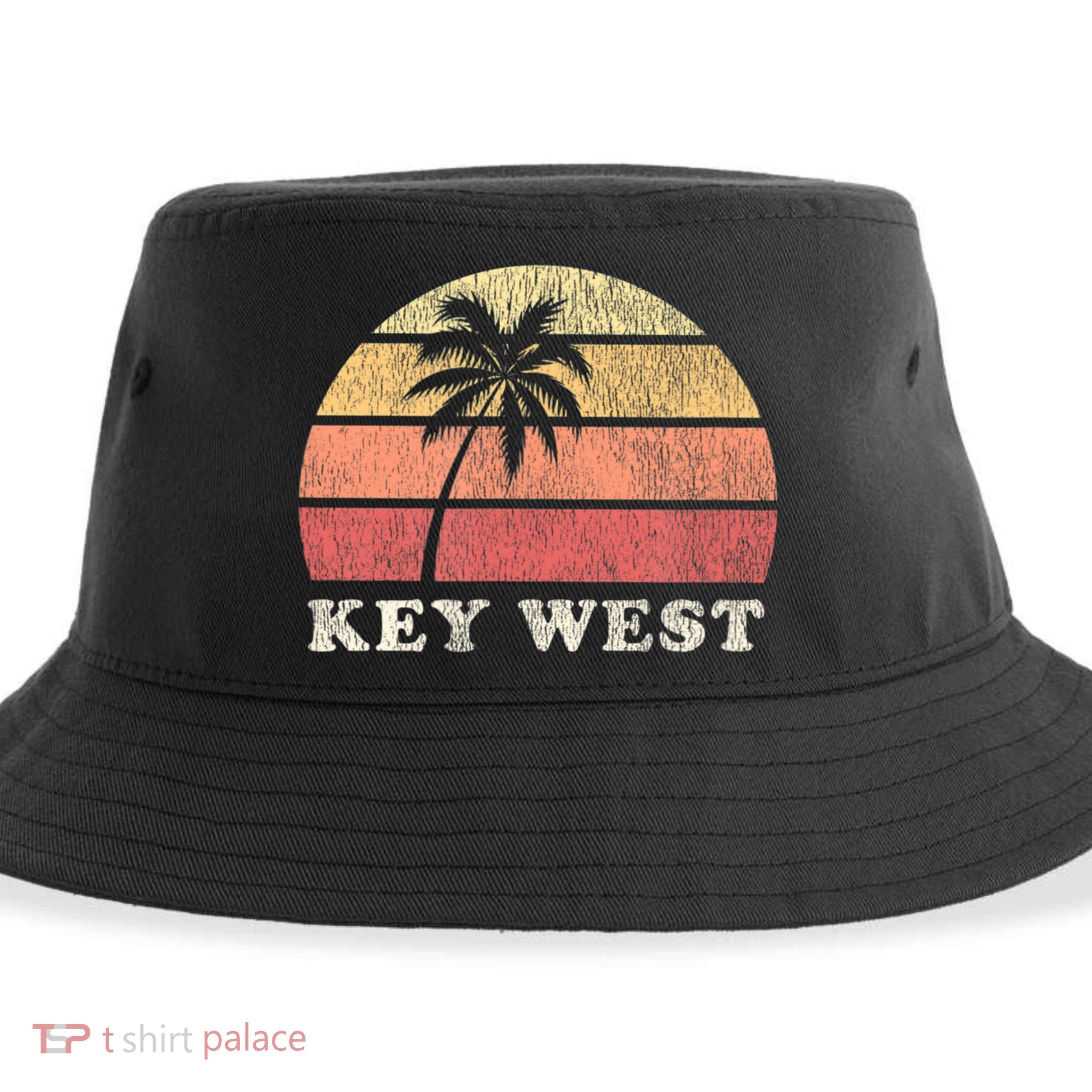 Key West Fl Vintage 70s Retro Sustainable Bucket Hat