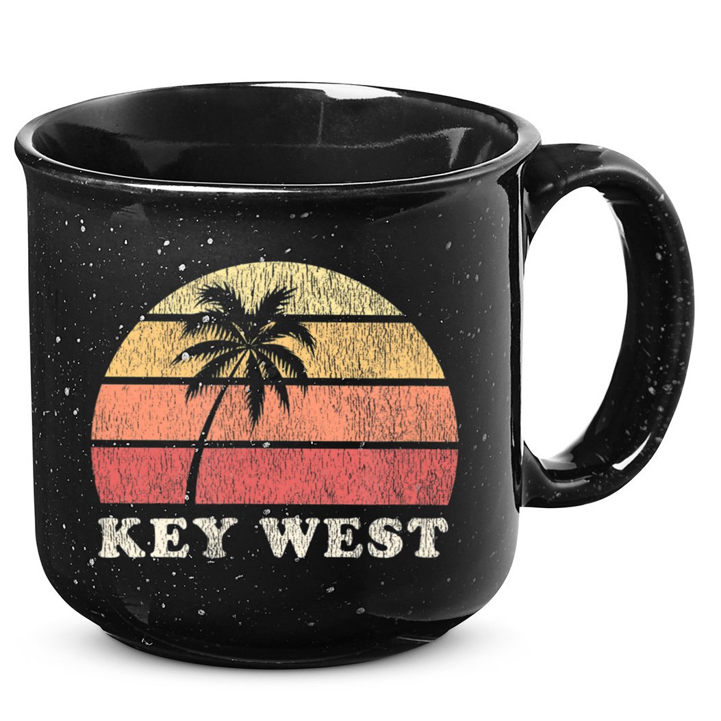 Key West Fl Vintage 70s Retro 15oz Campfire Ceramic Mug