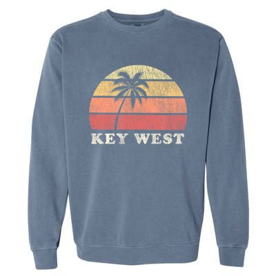 Key West Fl Vintage 70s Retro Garment-Dyed Sweatshirt