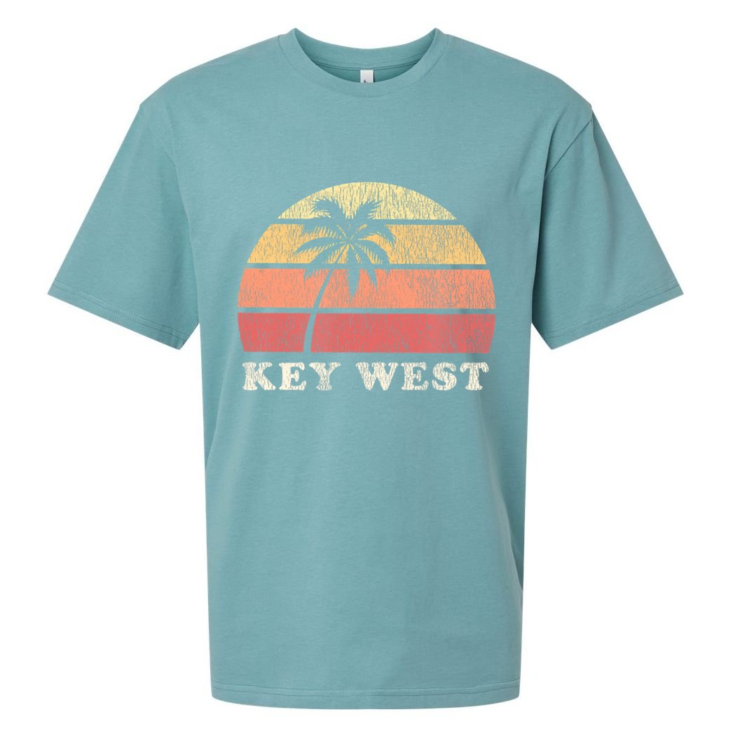 Key West Fl Vintage 70s Retro Sueded Cloud Jersey T-Shirt