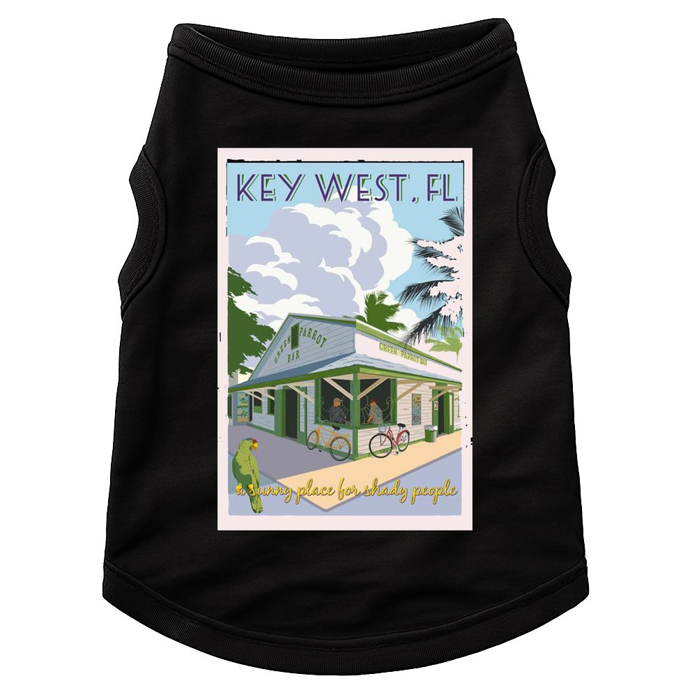 Key West Florida Vintage Travel Poster Doggie Tank