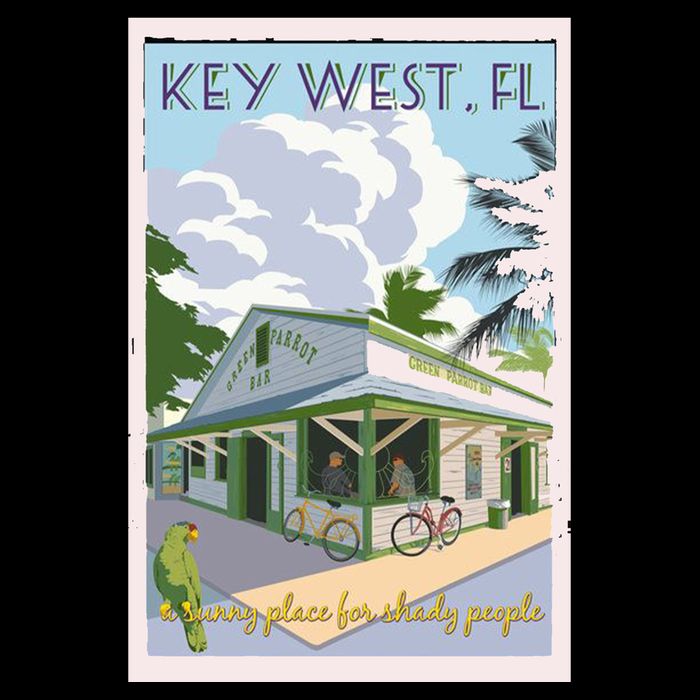 Key West Florida Vintage Travel Poster Backpack