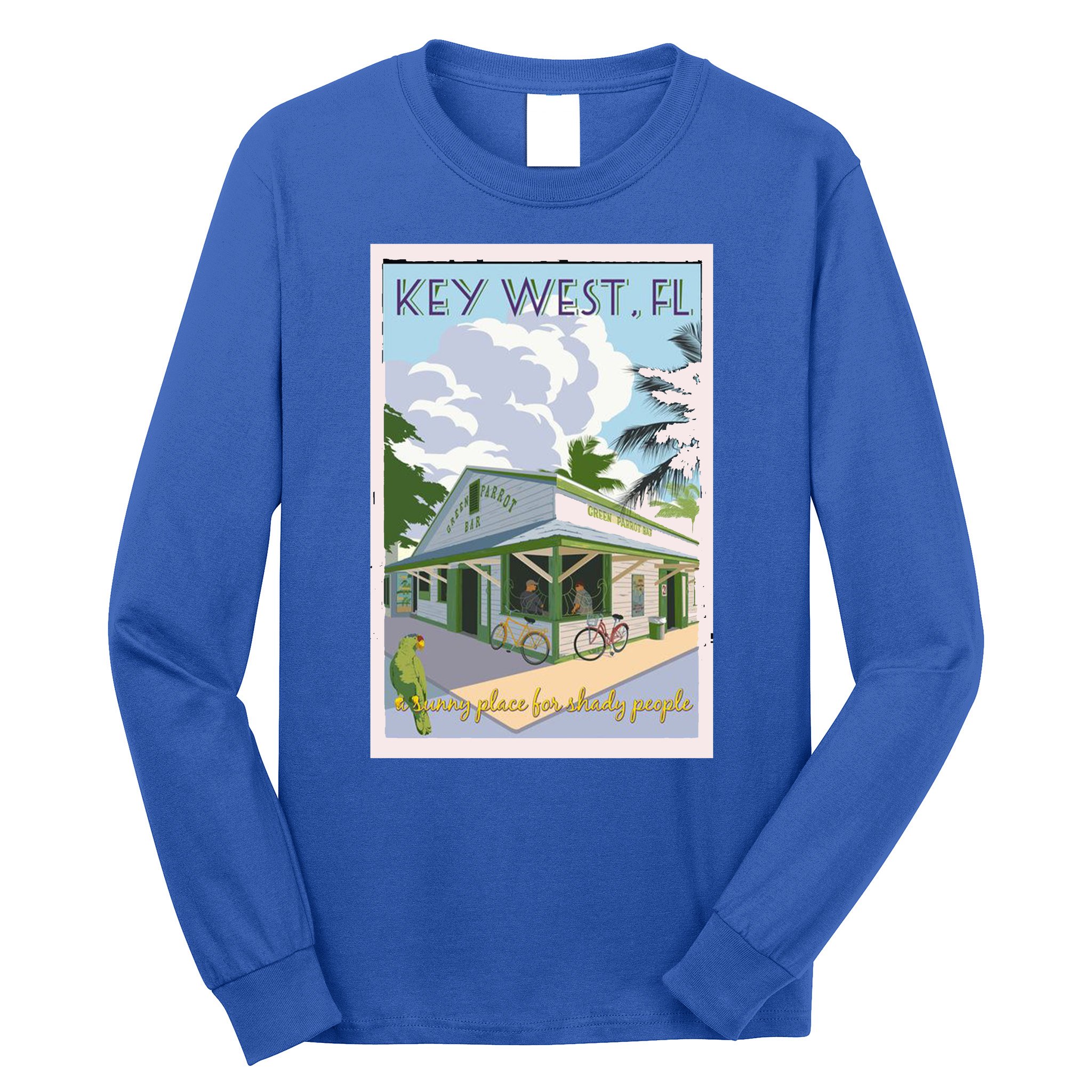 Key West Florida Vintage Travel Poster Long Sleeve Shirt