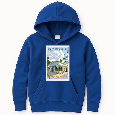 Key West Florida Vintage Travel Poster Kids Hoodie