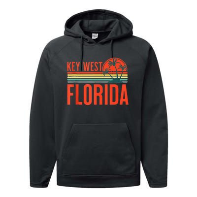 Key West Florida Beach Summer Vacation Tank Top Performance Fleece Hoodie