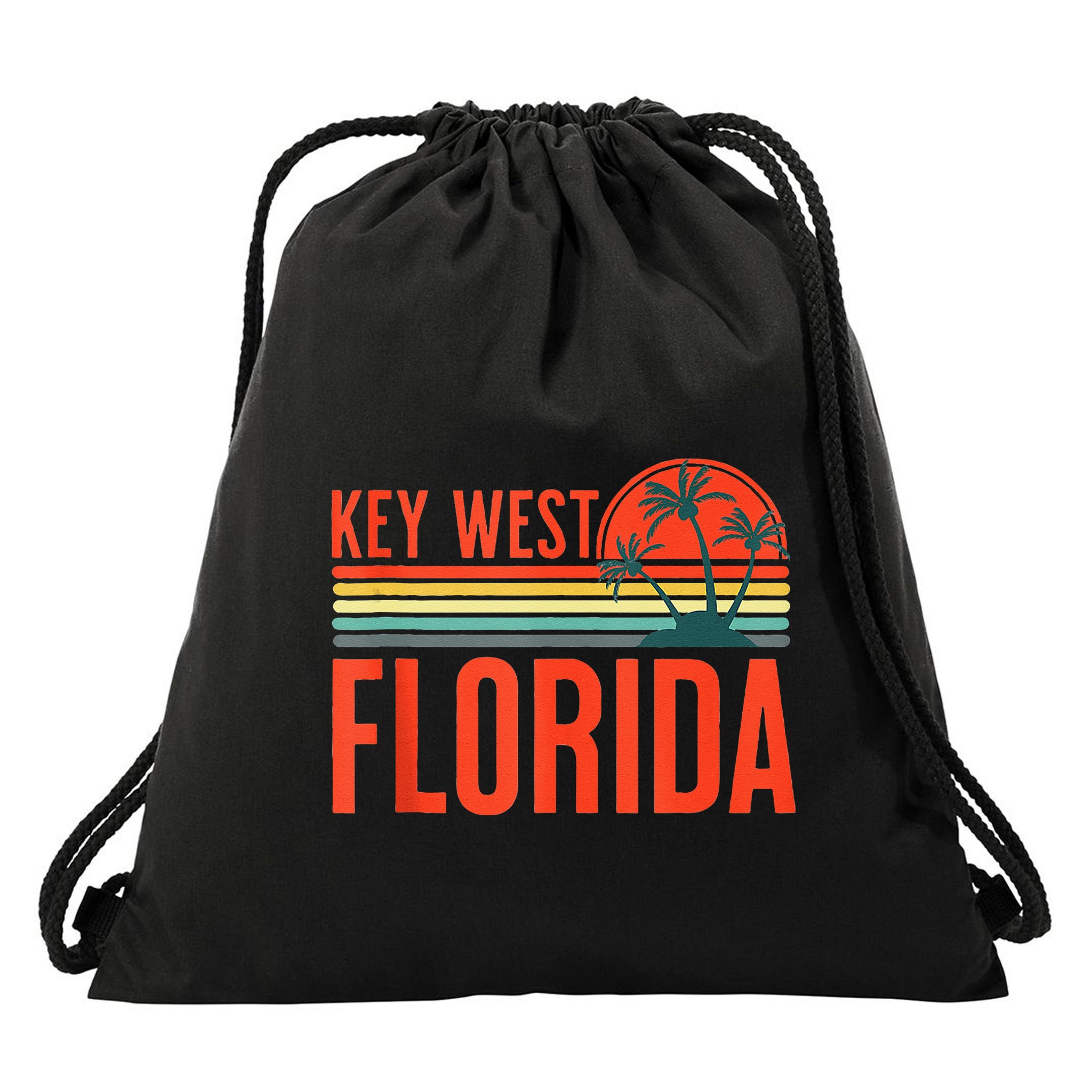 Key West Florida Beach Summer Vacation Tank Top Drawstring Bag