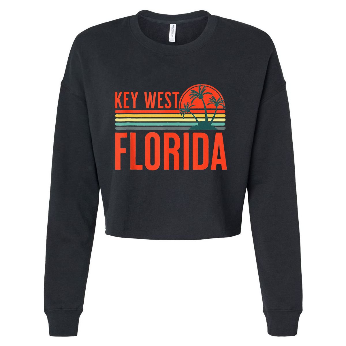 Key West Florida Beach Summer Vacation Tank Top Cropped Pullover Crew