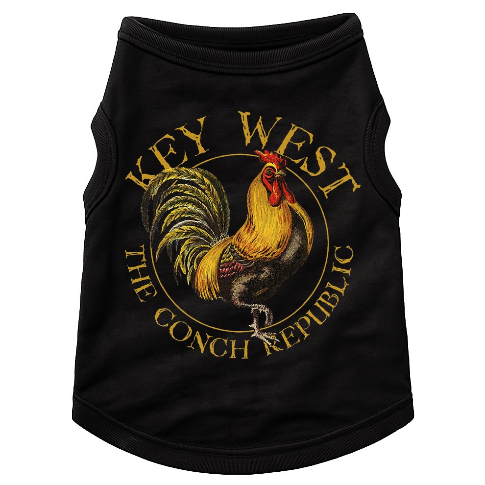 Key West Florida Vintage Rooster Design Souvenir Doggie Tank