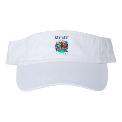 Key West Florida Watercolor Happy Sea Turtle Visor