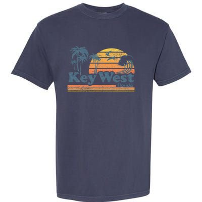 Key West Florida Beach Vintage Spring Break Vacation Retro Garment-Dyed Heavyweight T-Shirt