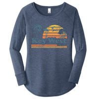 Key West Florida Beach Vintage Spring Break Vacation Retro Women's Perfect Tri Tunic Long Sleeve Shirt