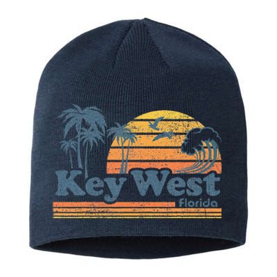 Key West Florida Beach Vintage Spring Break Vacation Retro Sustainable Beanie