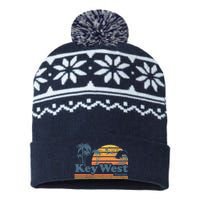 Key West Florida Beach Vintage Spring Break Vacation Retro USA-Made Snowflake Beanie