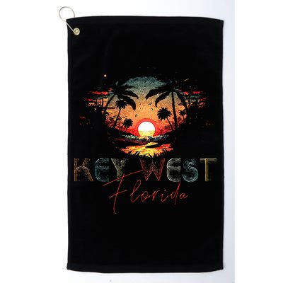 KEY WEST Florida Vintage Retro Sunset Beach Men Women Gifts Golf Towel