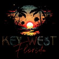 KEY WEST Florida Vintage Retro Sunset Beach Men Women Gifts Womens T-Shirt
