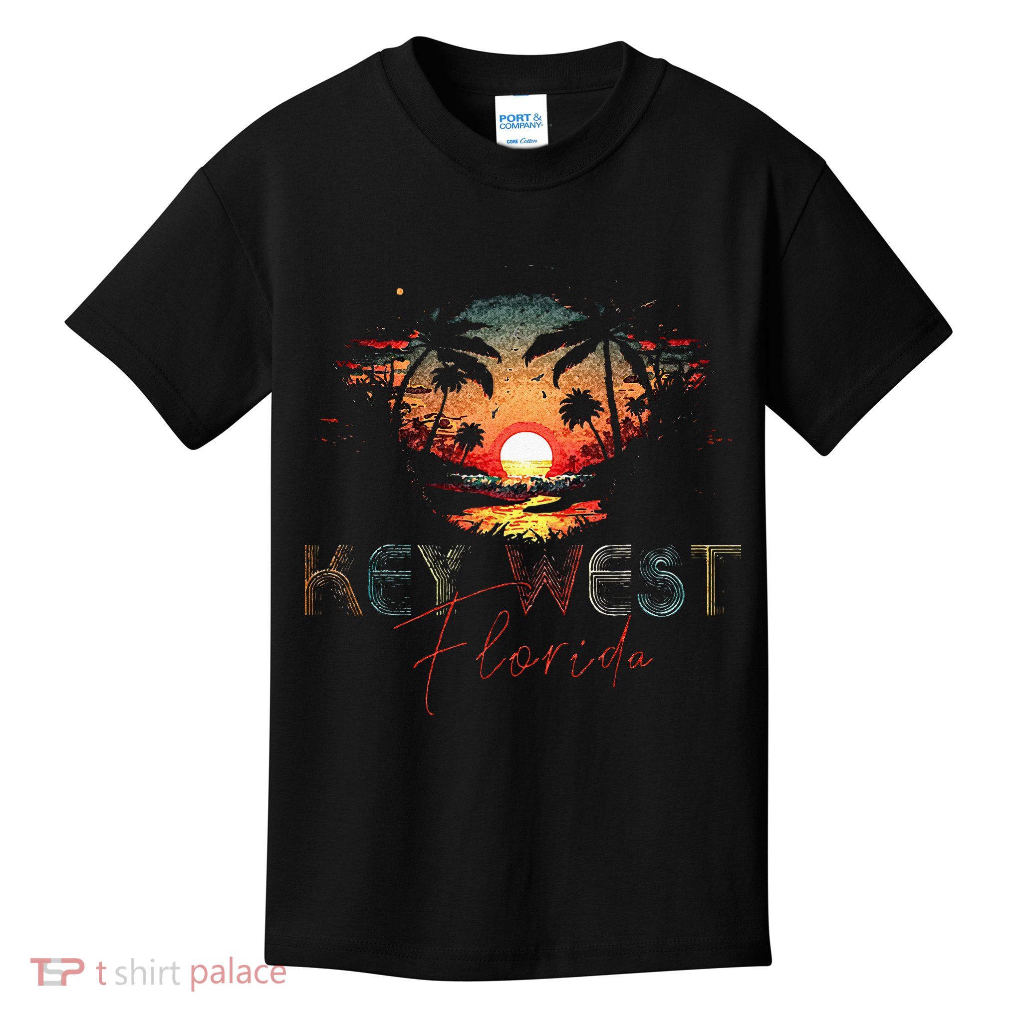 KEY WEST Florida Vintage Retro Sunset Beach Men Women Gifts Kids T-Shirt