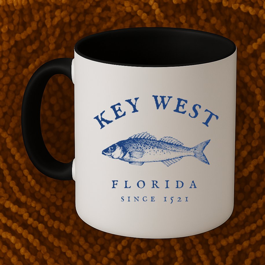 Key West Florida Vintage Fishing Mug