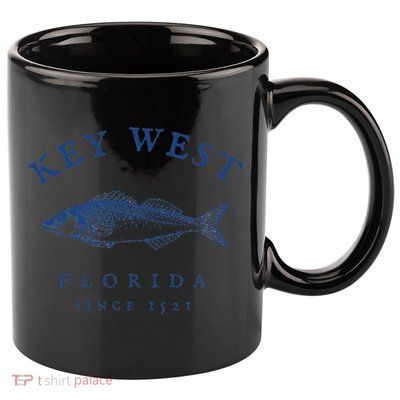 Key West Florida Vintage Fishing 11oz C Handle Ceramic Mug