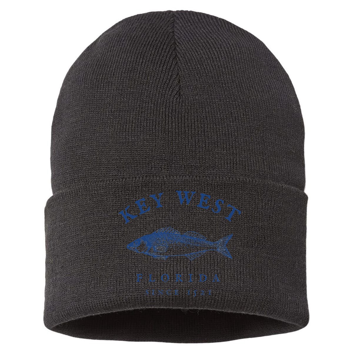 Key West Florida Vintage Fishing Sustainable Knit Beanie