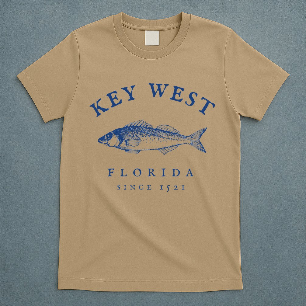 Key West Florida Vintage Fishing T-Shirt