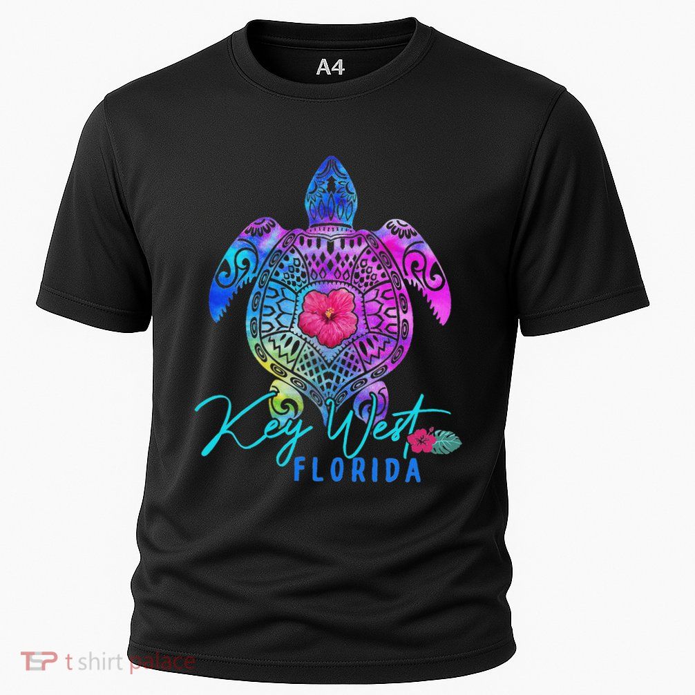 Key West Florida Tie Dye Sea Turtle Vacation 2023 Performance Shirt