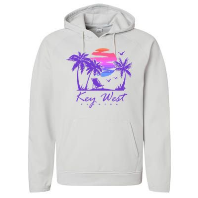 Key West Florida Spring Break Vacation Performance Fleece Hoodie