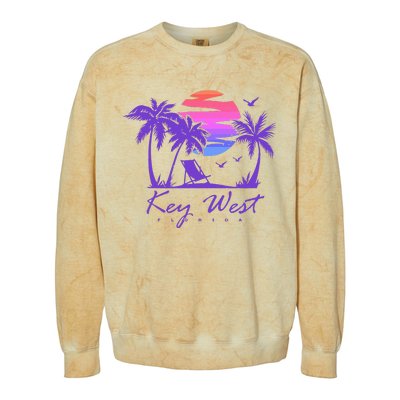 Key West Florida Spring Break Vacation Colorblast Crewneck Sweatshirt