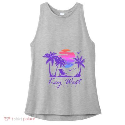Key West Florida Spring Break Vacation Ladies PosiCharge Tri-Blend Wicking Tank
