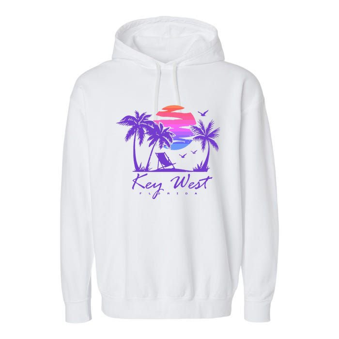 Key West Florida Spring Break Vacation Garment-Dyed Fleece Hoodie