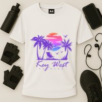 Key West Florida Spring Break Vacation Cooling Performance Crew T-Shirt