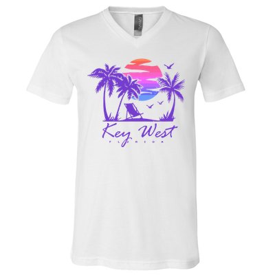 Key West Florida Spring Break Vacation V-Neck T-Shirt