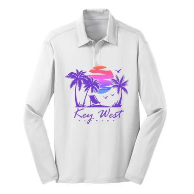 Key West Florida Spring Break Vacation Silk Touch Performance Long Sleeve Polo