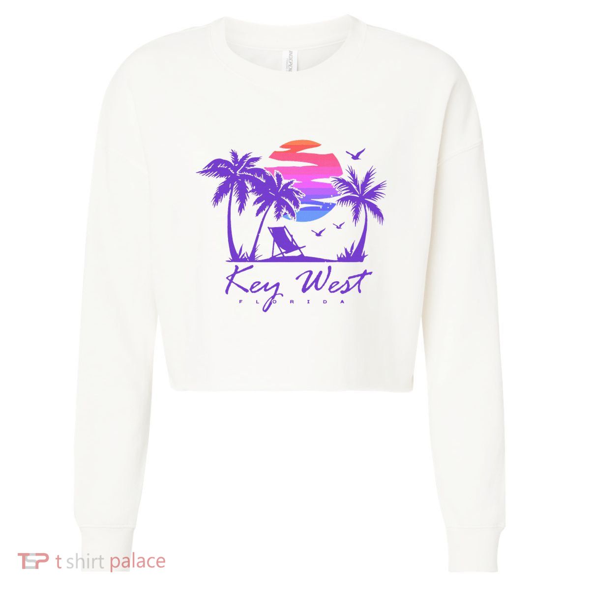 Key West Florida Spring Break Vacation Cropped Pullover Crew