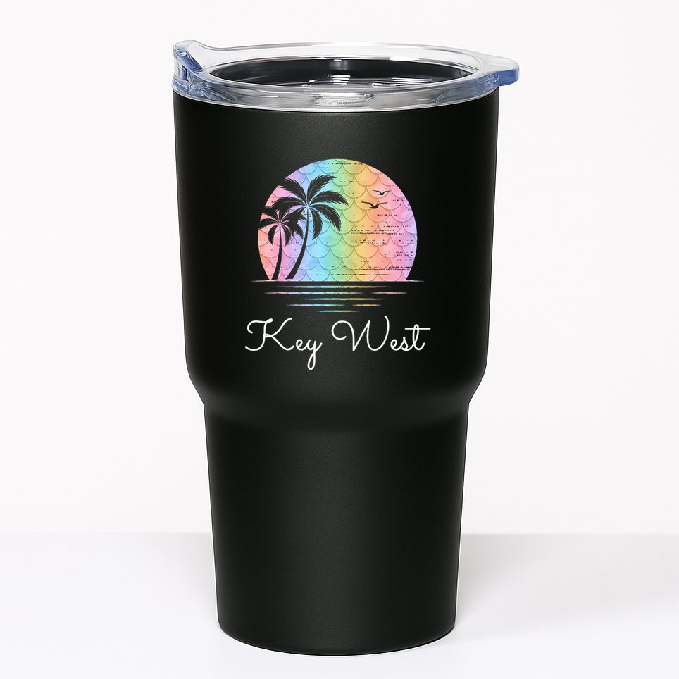 Key West Florida Vacation Beach Mermaid Family Matching Tumbler