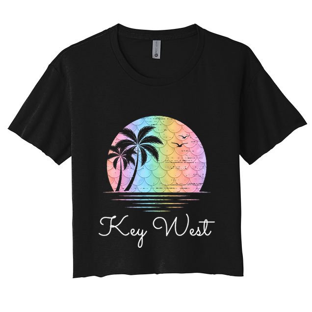 Key West Florida Vacation Beach Mermaid Family Matching Crop Top