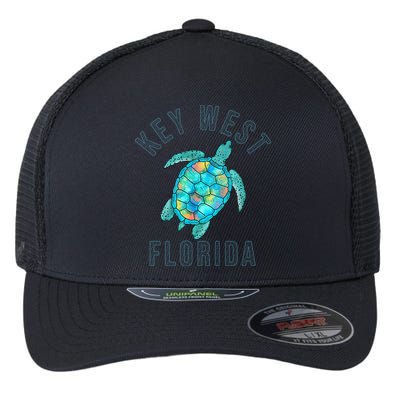 Key West Florida Sea Turtle Flexfit Unipanel Trucker Cap