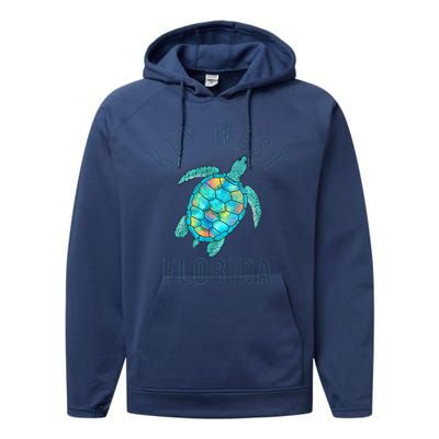 Key West Florida Sea Turtle Performance Fleece Hoodie