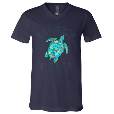 Key West Florida Sea Turtle V-Neck T-Shirt