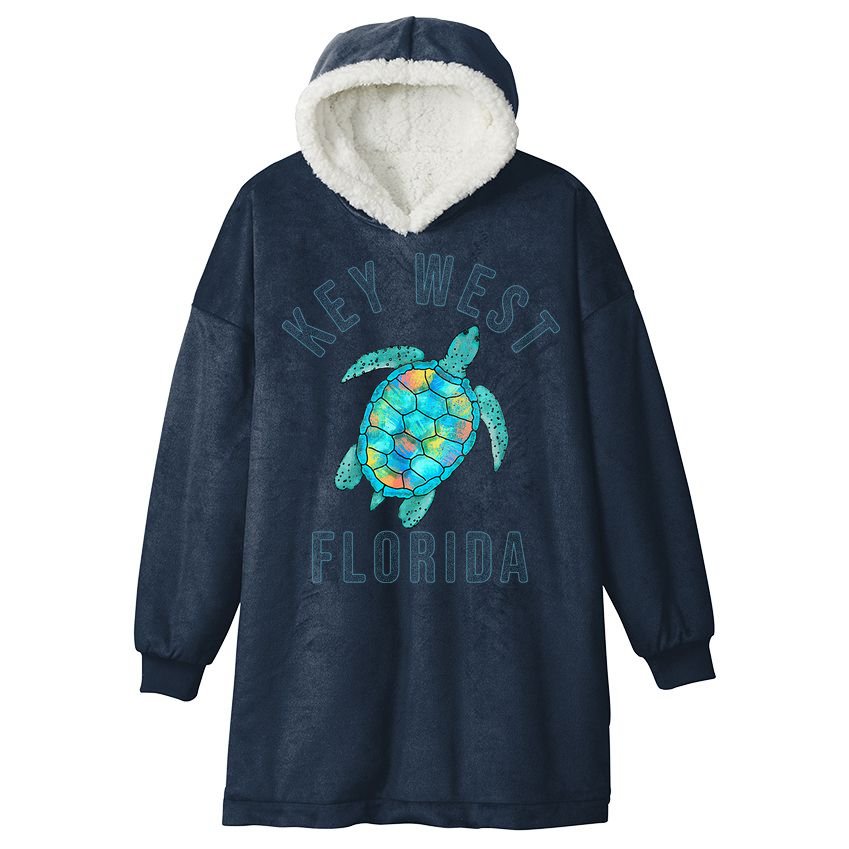 Key West Florida Sea Turtle Hooded Wearable Blanket
