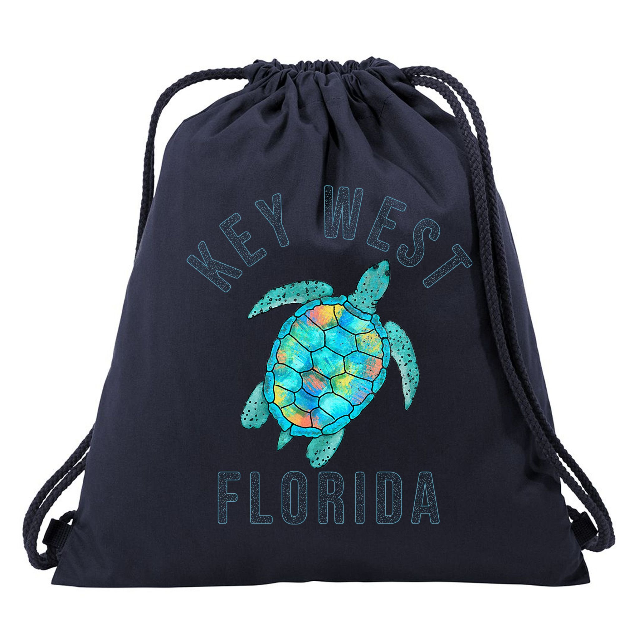 Key West Florida Sea Turtle Drawstring Bag