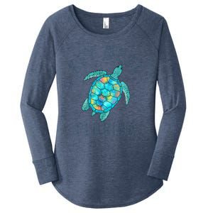 Key West Florida Sea Turtle Women's Perfect Tri Tunic Long Sleeve Shirt