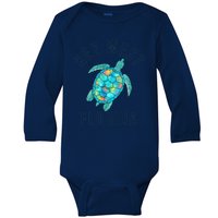 Key West Florida Sea Turtle Baby Long Sleeve Bodysuit