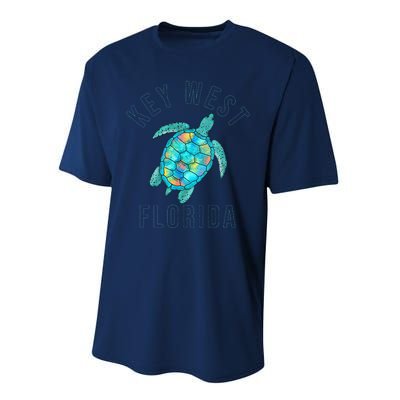 Key West Florida Sea Turtle Performance Sprint T-Shirt