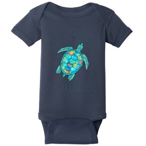 Key West Florida Sea Turtle Baby Bodysuit