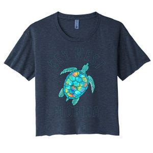 Key West Florida Sea Turtle Women's Crop Top Tee