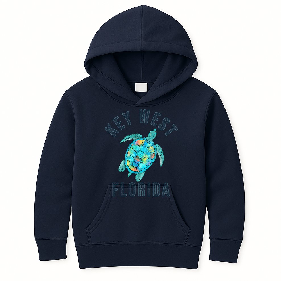 Key West Florida Sea Turtle Kids Hoodie