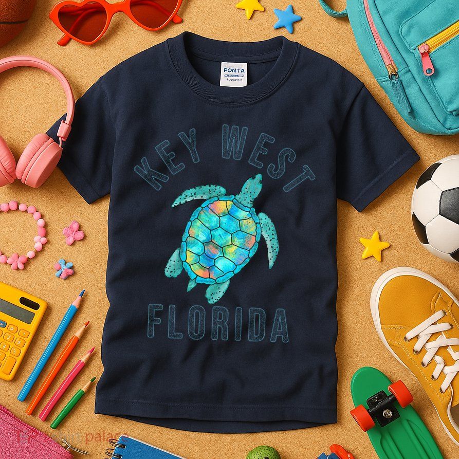 Key West Florida Sea Turtle Kids T-Shirt