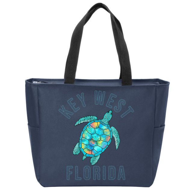 Key West Florida Sea Turtle Zip Tote Bag